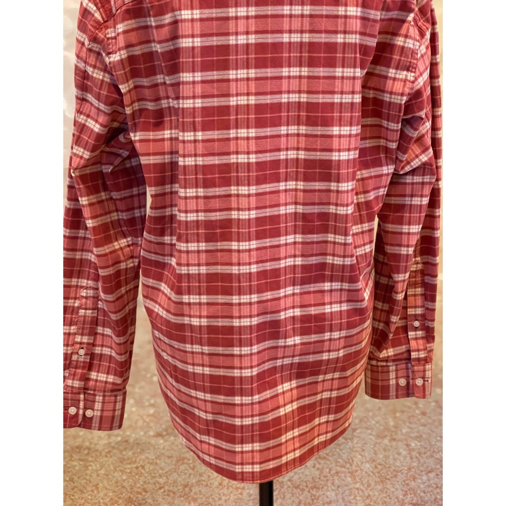 L.L Bean S Traditional Fit Plaid Button Front Long Sleeve - Picture 6 of 7